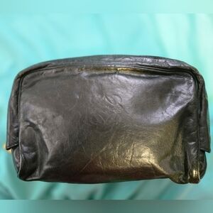 Loewe Black Leather Clutch with Wristlet